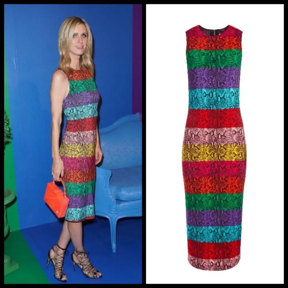 💕ALICE + OLIVIA💕 Delora Snake Skin Midi Dress - Image 8