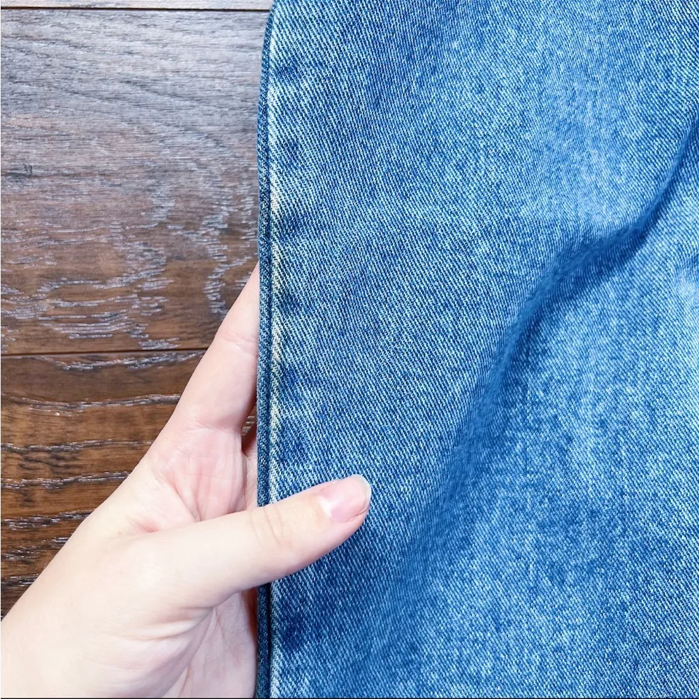 vintage • 90s deadstock mom jeans high rise slim tapered leg 100% cotton denim Size 25 - Image 9