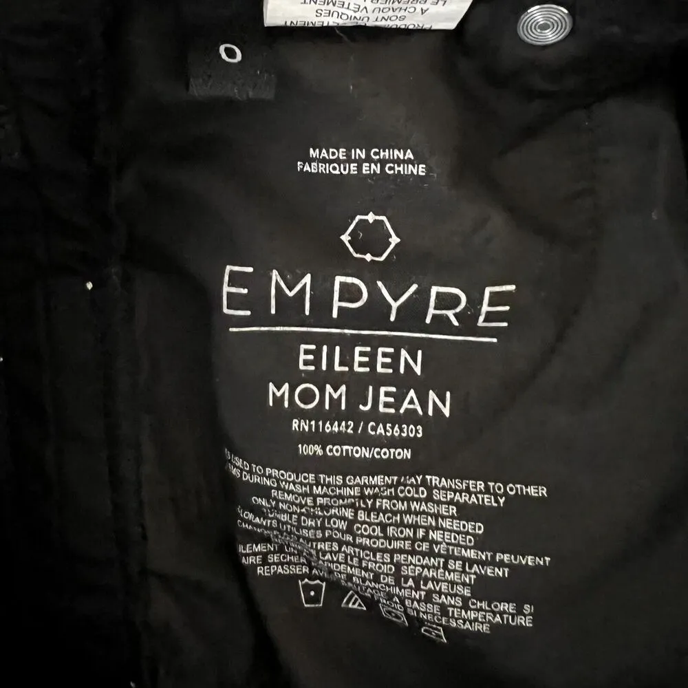 Empyre Black Checkered Eileen Mom Jeans Size 00 - Image 7