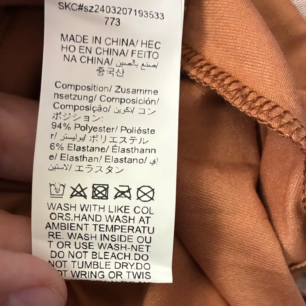 SheIn  Y2K Floral Halter Boho Backless Rusty Orange Patchwork Mini Dress S - Image 11