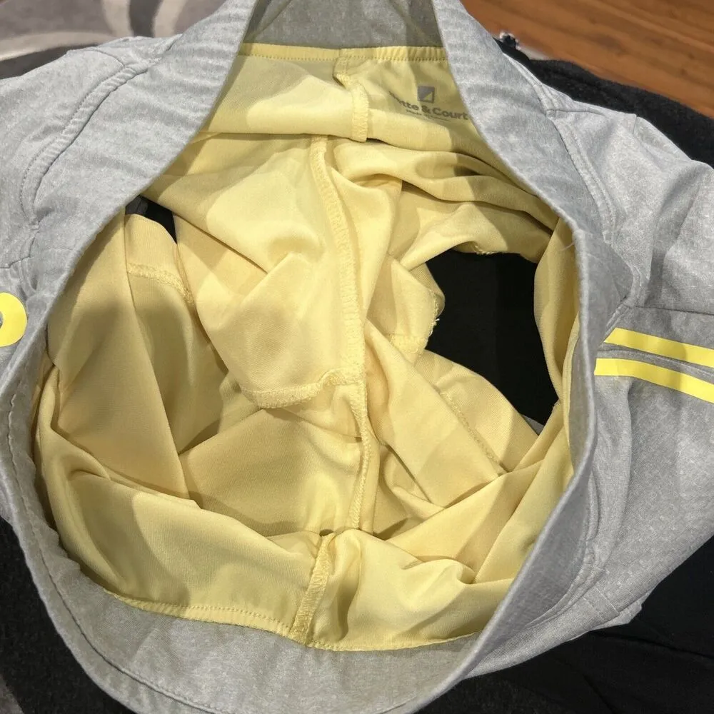 Bette & Court Skort Womens Large Golf Tennis Pickleball Gray Skirt Stretch Yellow - Image 4