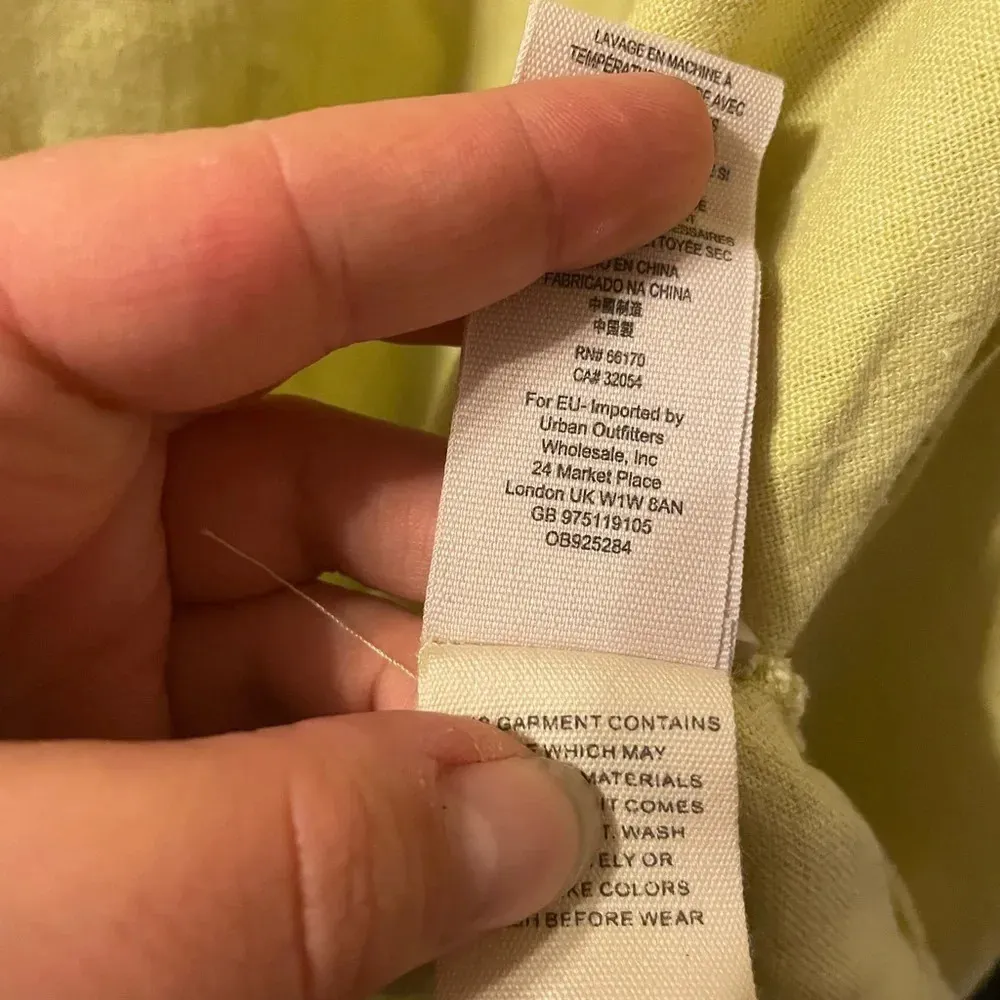 FREE PEOPLE POPPY BUTTER YELLOW LINEN SKIRT - Image 6