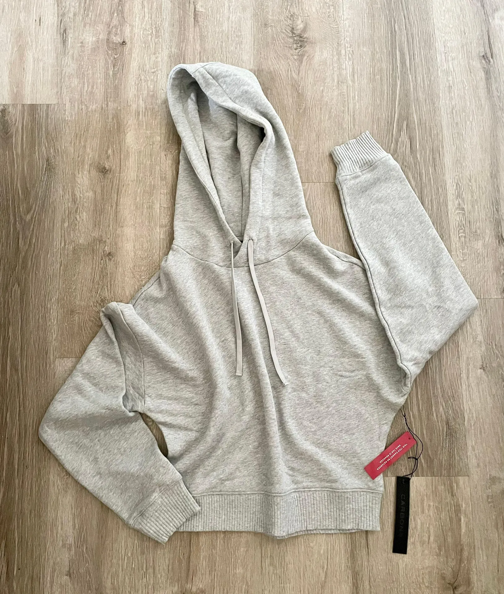 Carbon 38 NWT  Gray French Terry Hoodie S - Image 3