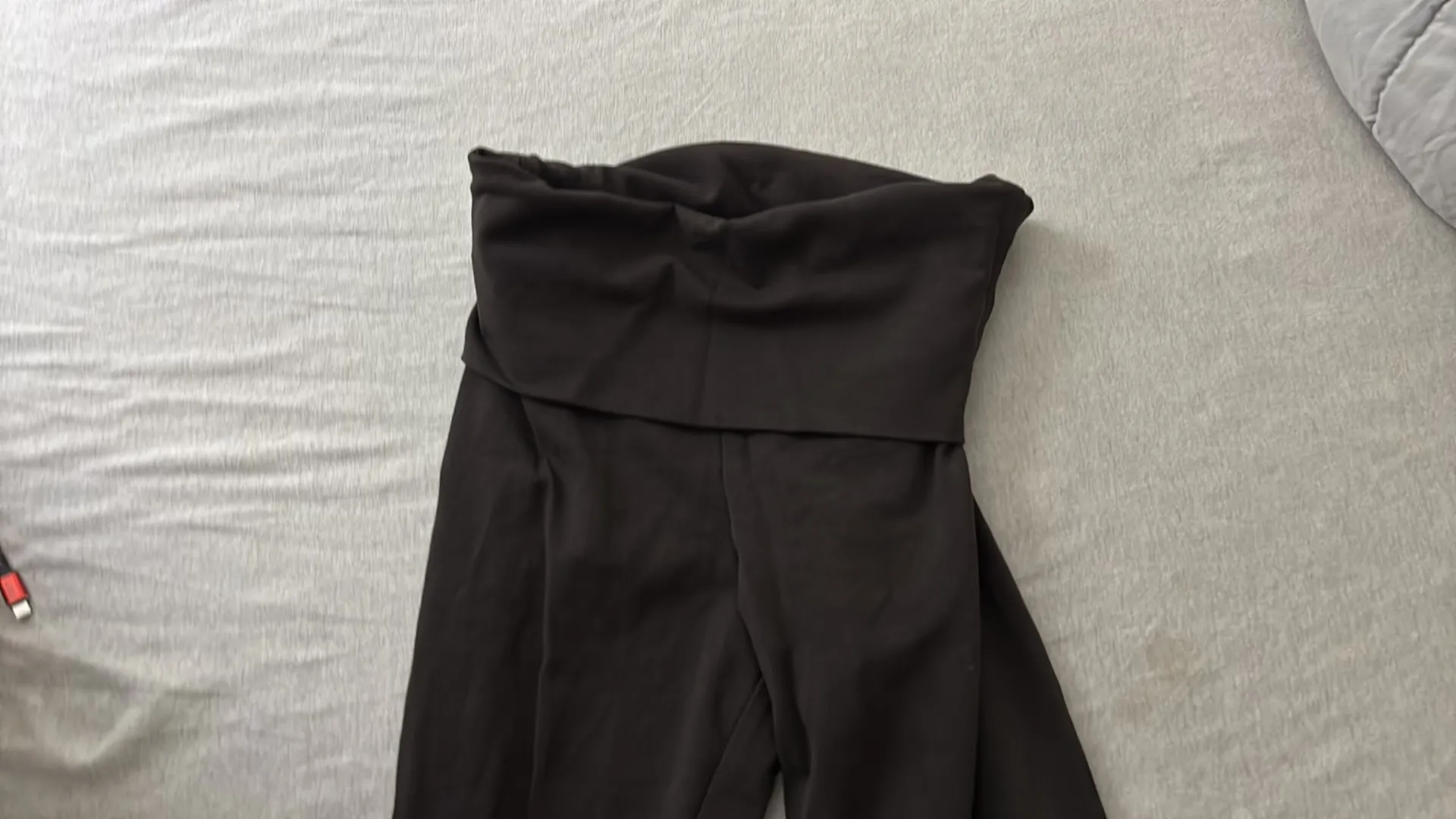 H&M brown fold over flare leggings  - Image 3