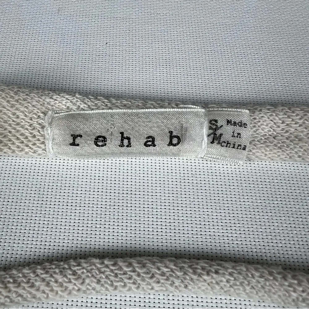 Rehab Lip Open Cutout Back Off the Shoulder Oversized Sweatshirt - Image 7