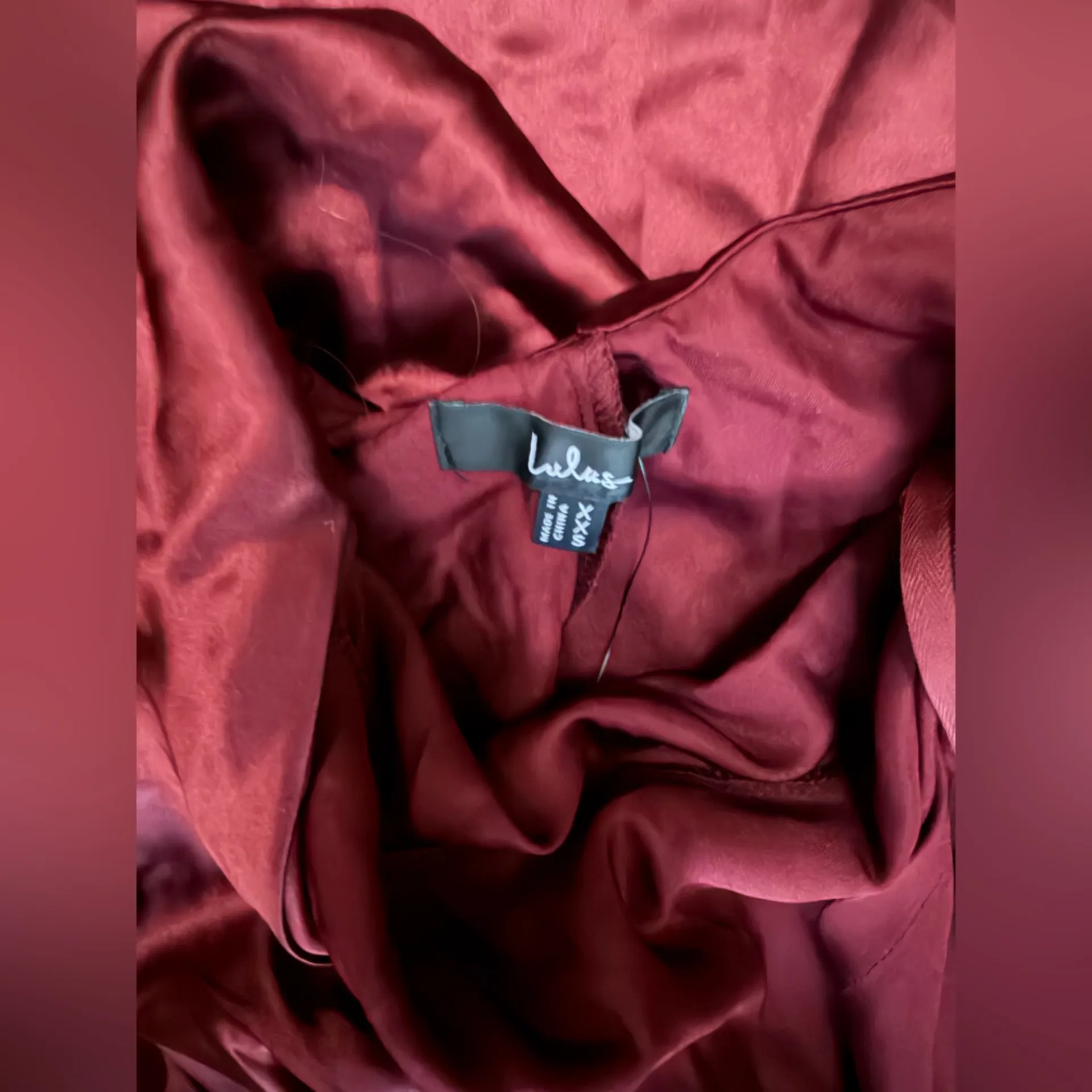 Lulus Captivating Presence Wine Red Satin Cowl Back Maxi Dress - Image 6