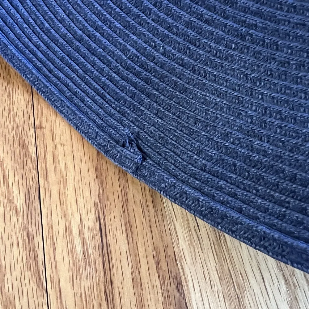 Boden Sun Hat Wide Brim Navy Vacation Beach Nautical Floppy Paper 21.5 Small/Med - Image 13