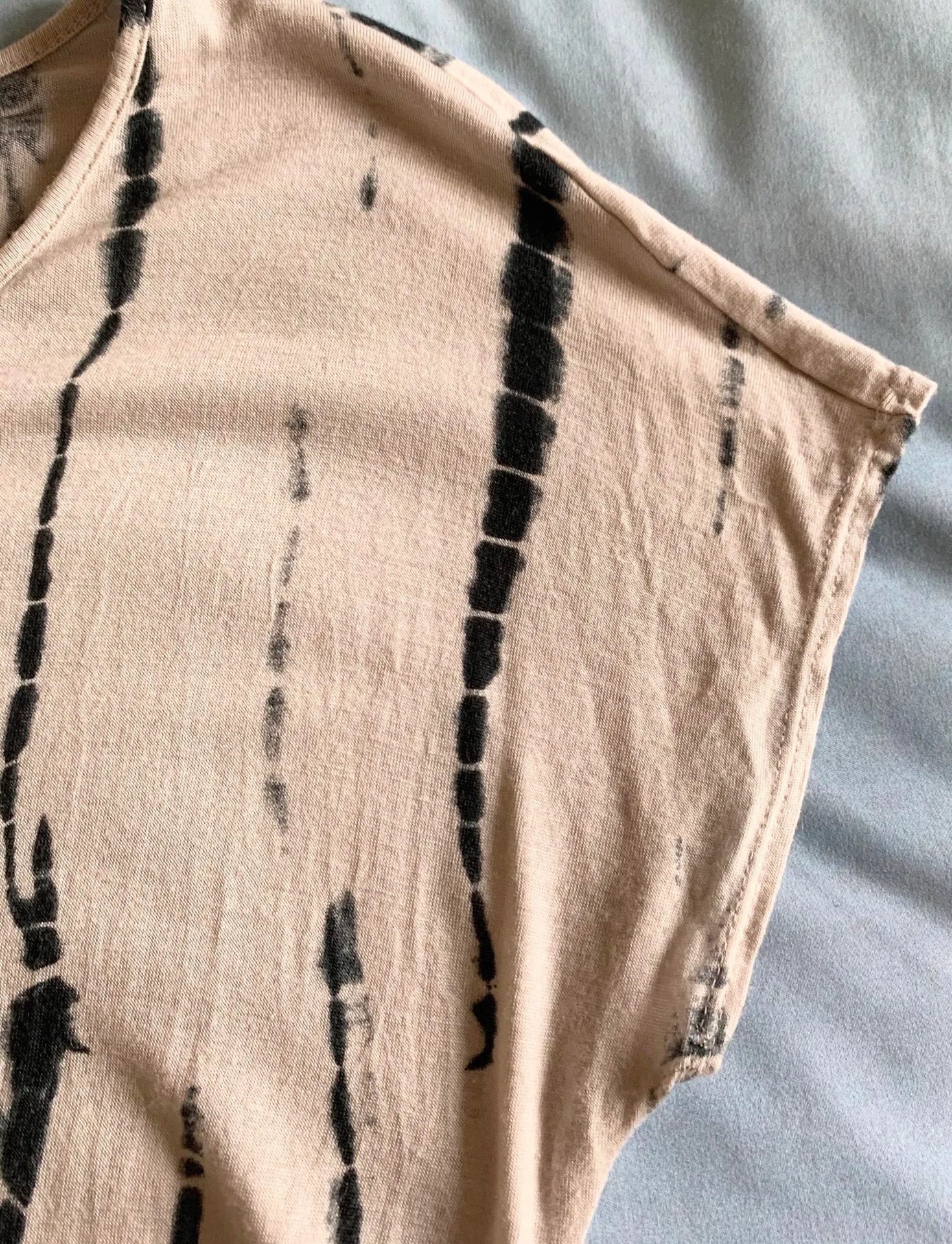 Crosby Tie Dye Cap Sleeve Tee Shirt Blue Size L - Image 3