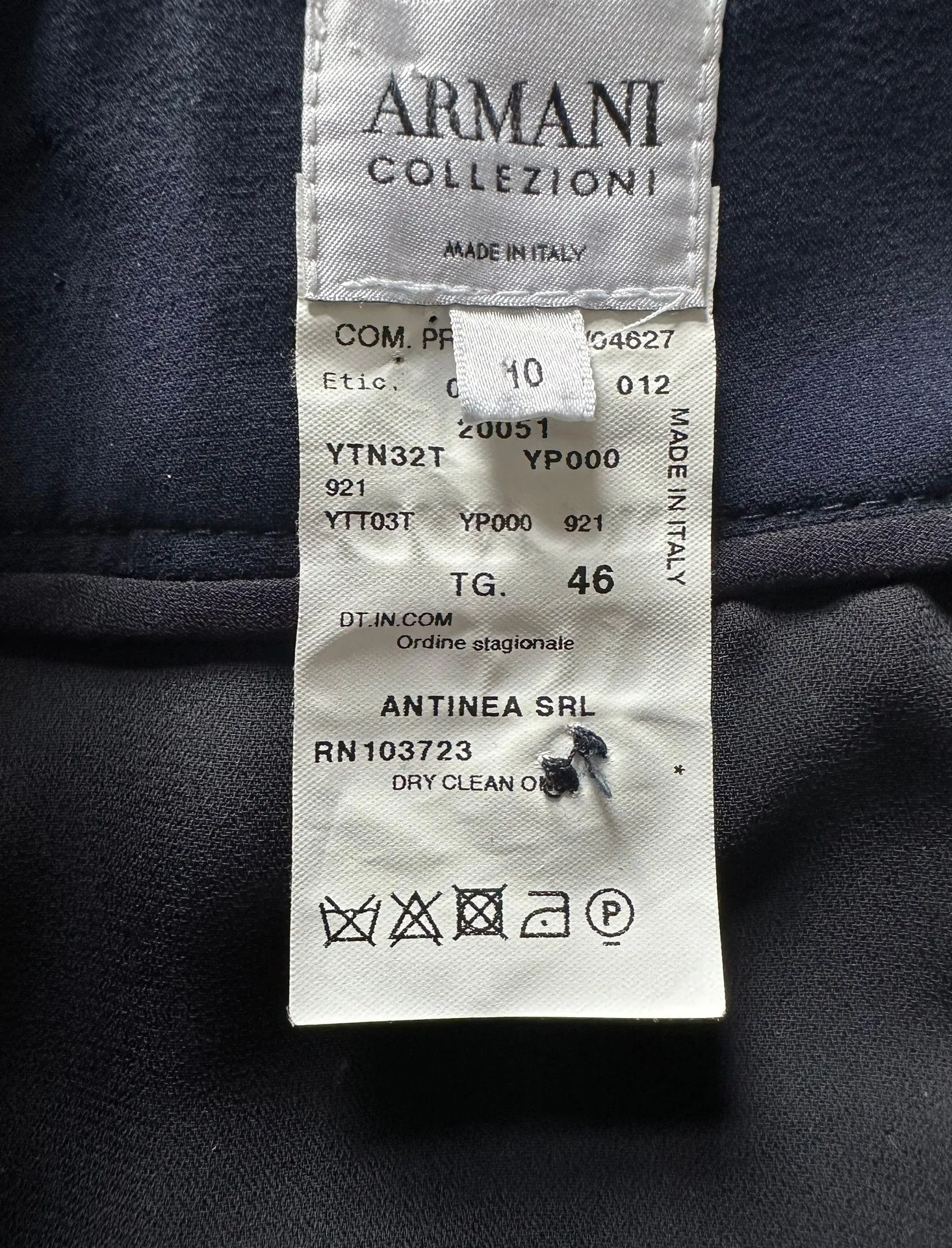 Armani Collezioni Women's Knee Length Pencil Skirt Silk Navy Italy Size 10 - Image 8