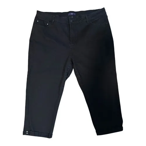 NYDJ Not Your Daughter‎ Women's 18W Black Capris Pants Cropped Sculpt Stretch - Image 2