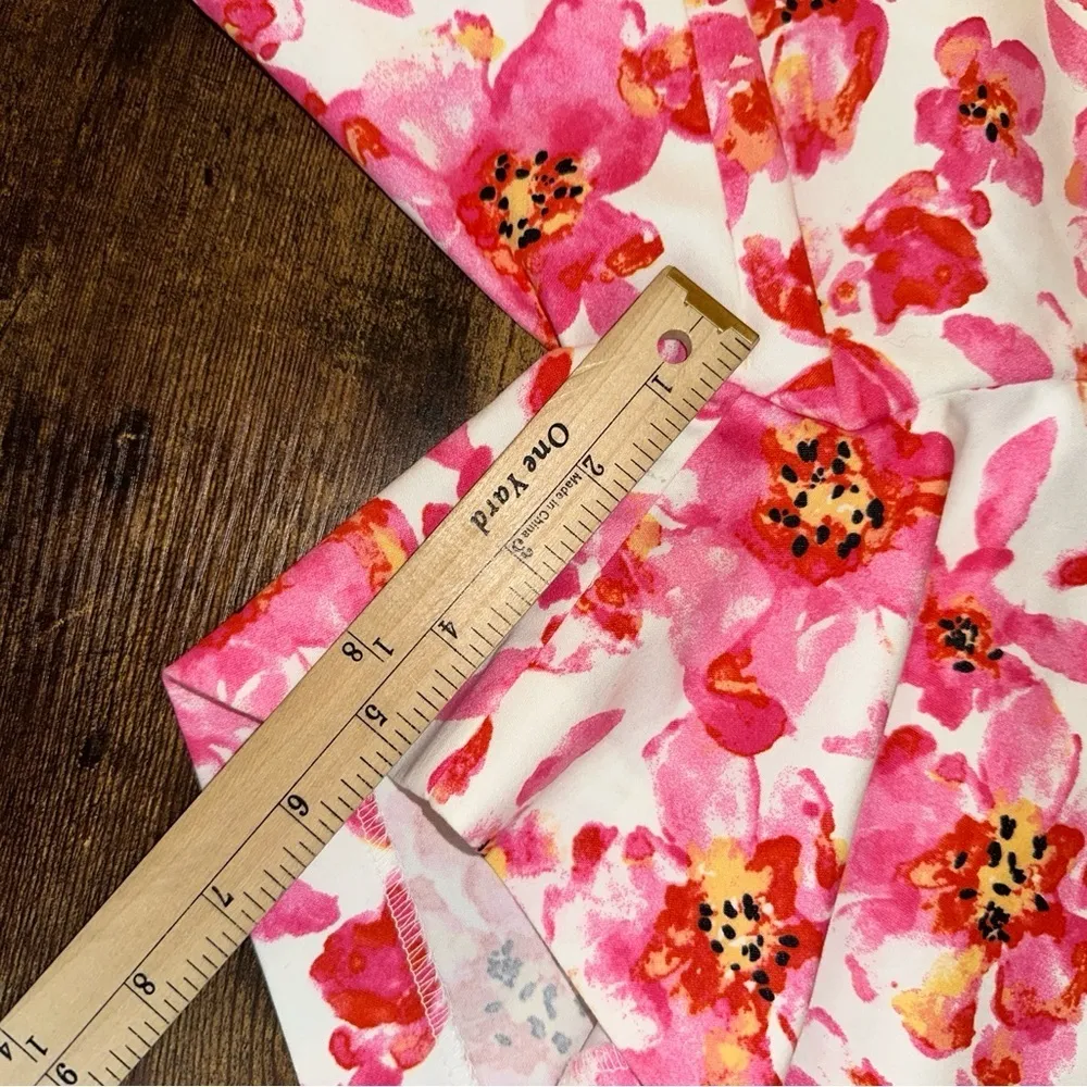 Isaac Mizrahi Womens New York Short Pink White 8 Floral Spring Summer Beach - Image 8