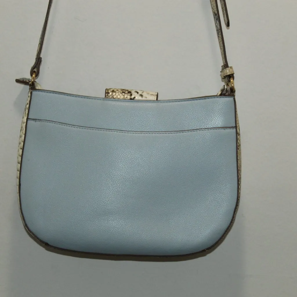Anne‎ Klein Blue Snakeskin Crossbody Purse - Image 13