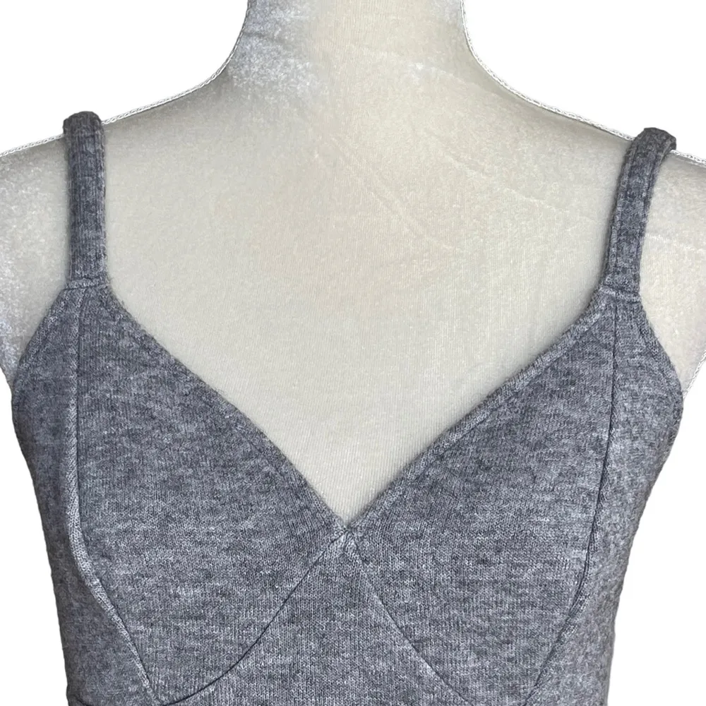 Express Women’s Sweater Knit Cami Size S Sweetheart Neckline Gray Cozy Neutral - Image 3