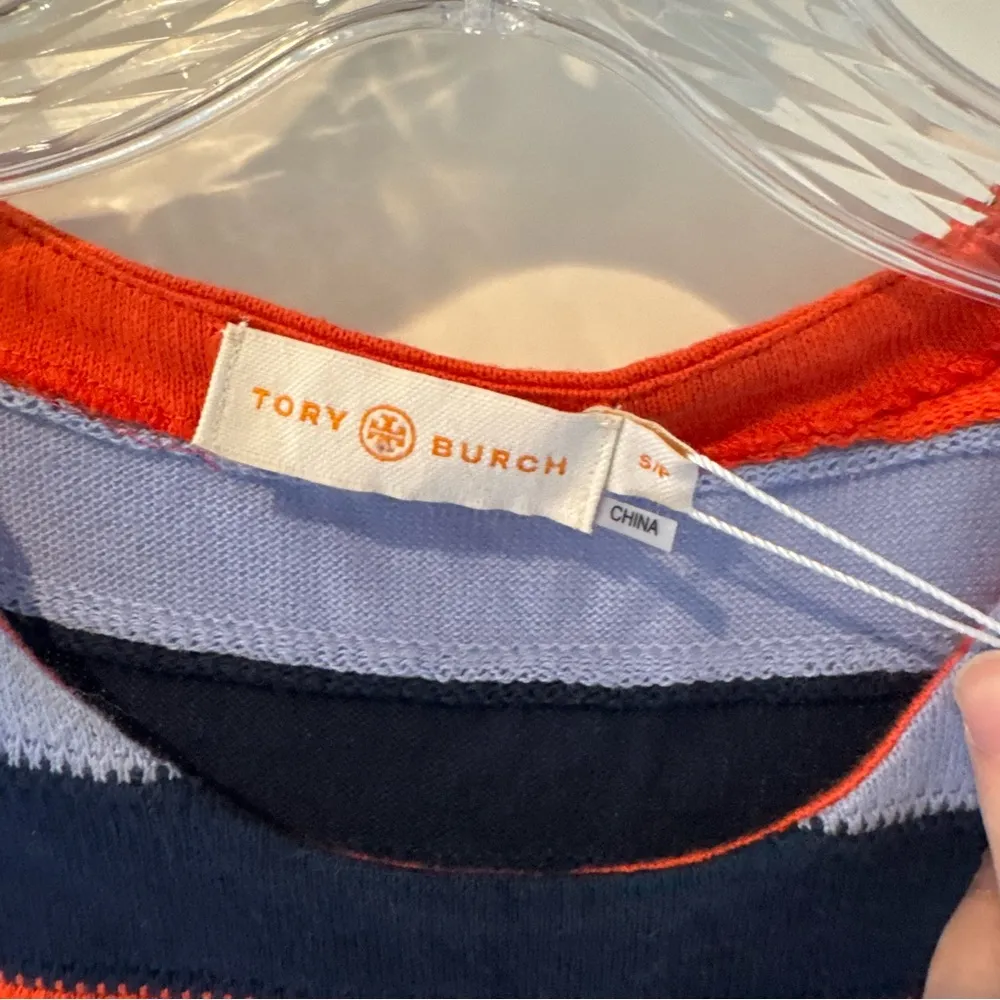 NWT Tory Burch "Ariana" sleeveless striped knit fringed hem | S - Image 5