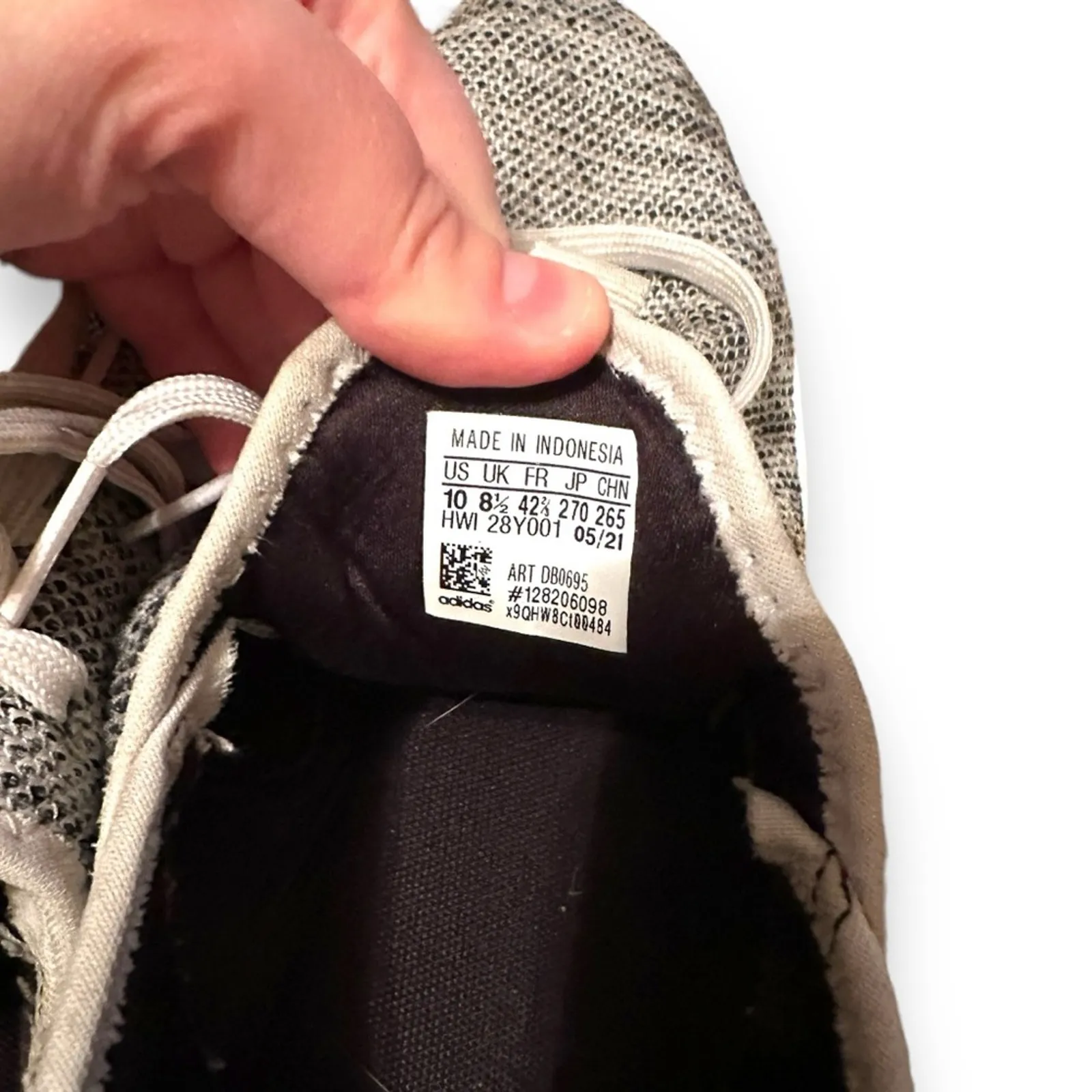 Adidas Women's Cloudfoam Pure Athletic White &‎ Gray Running Shoes Sz 10 - Image 9