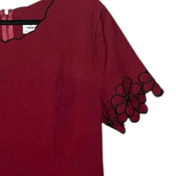 Vintage R & M Richard’s 2 Piece Maroon Dress Suit - Image 10