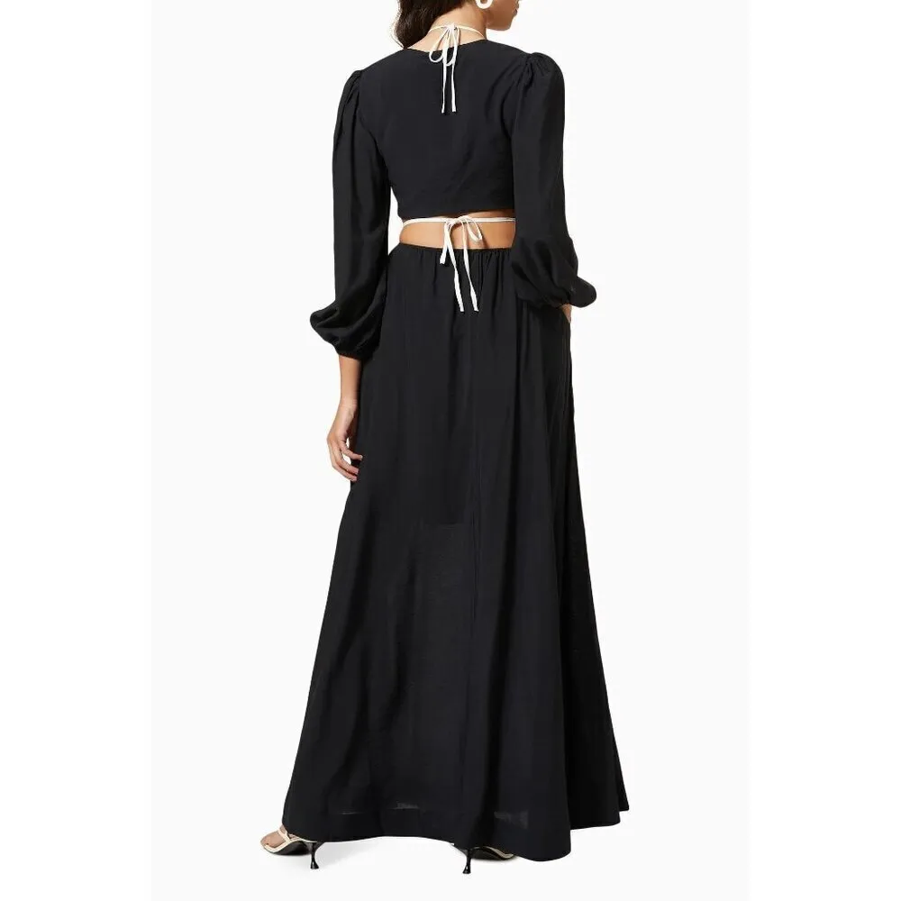 SIMKHAI Tierneigh Maxi Dress in Black Small New Womens Long Gown - Image 12