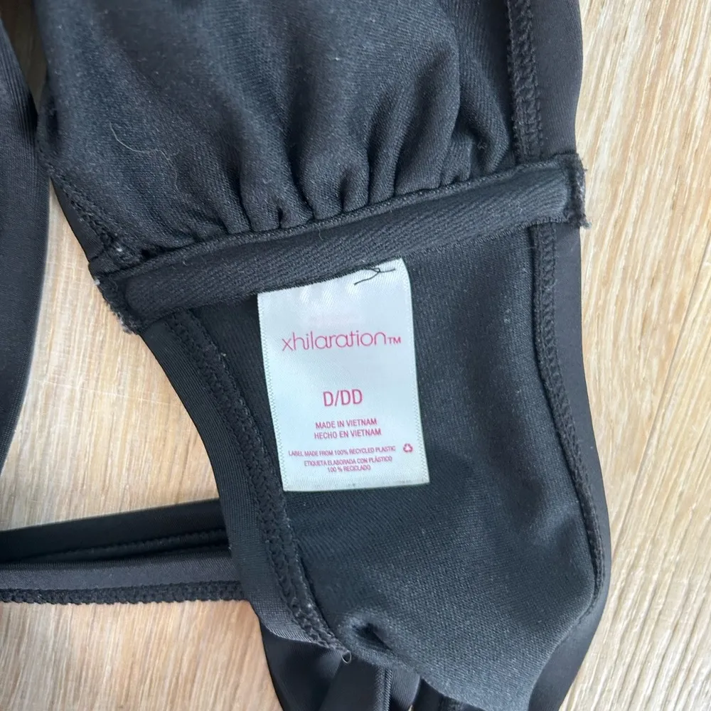 StrapTie Bralette Black Bikini Top Xhilaration D/DD - Image 3