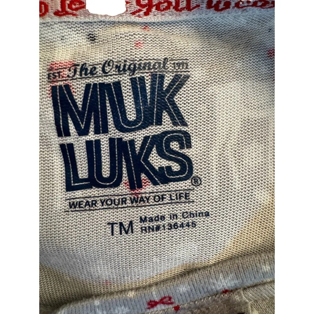 MUK LUK X Jen Coffey Holly Jolly Pajama Set Prancing Deer Tall Medium NWOT - Image 13