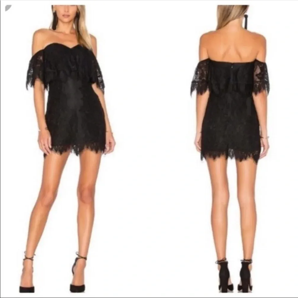 LOVERS + FRIENDS medium black cocktail party dress - Image 2
