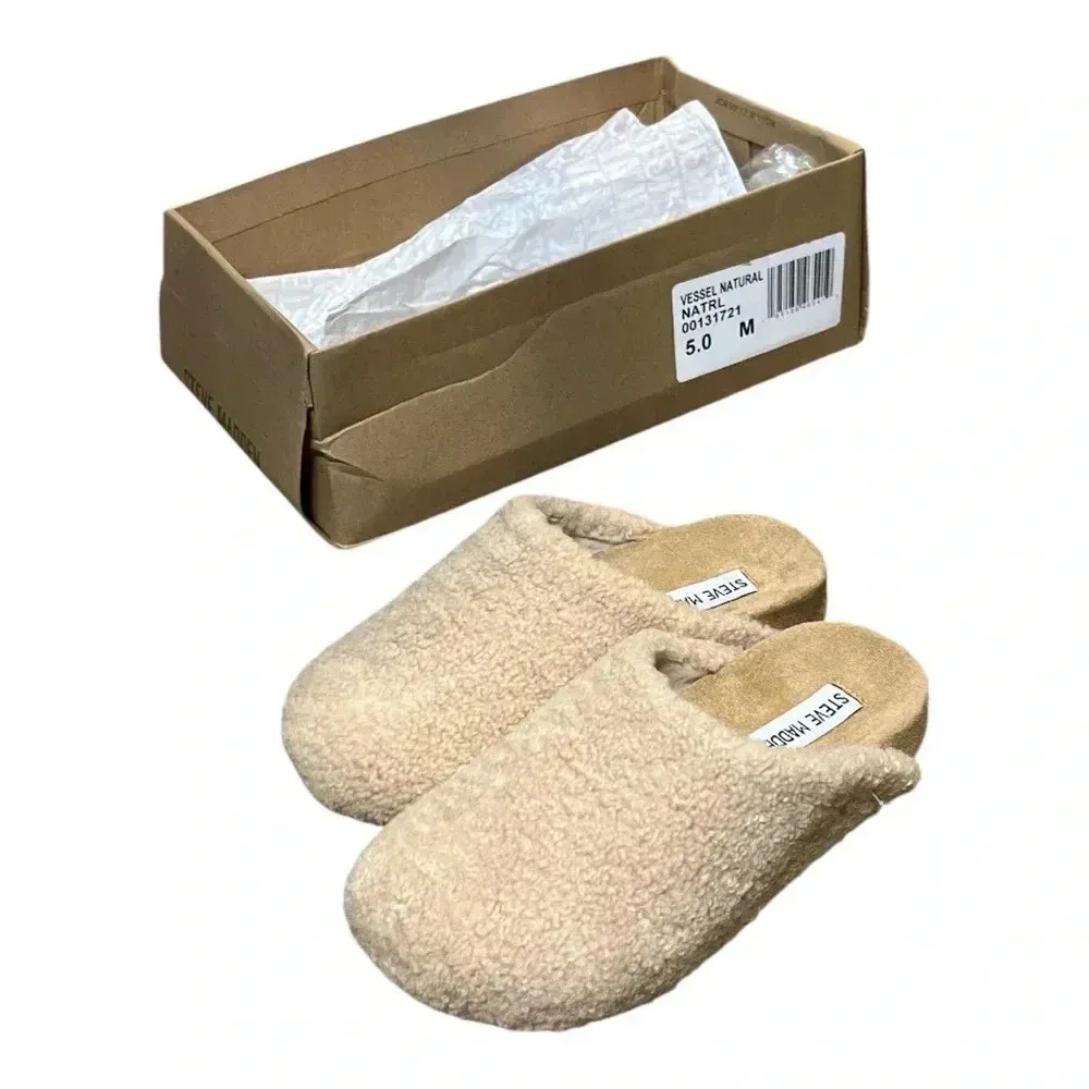 Steve Madden Vesa Shearling Slippers. Size 5. NWT and box - Image 2
