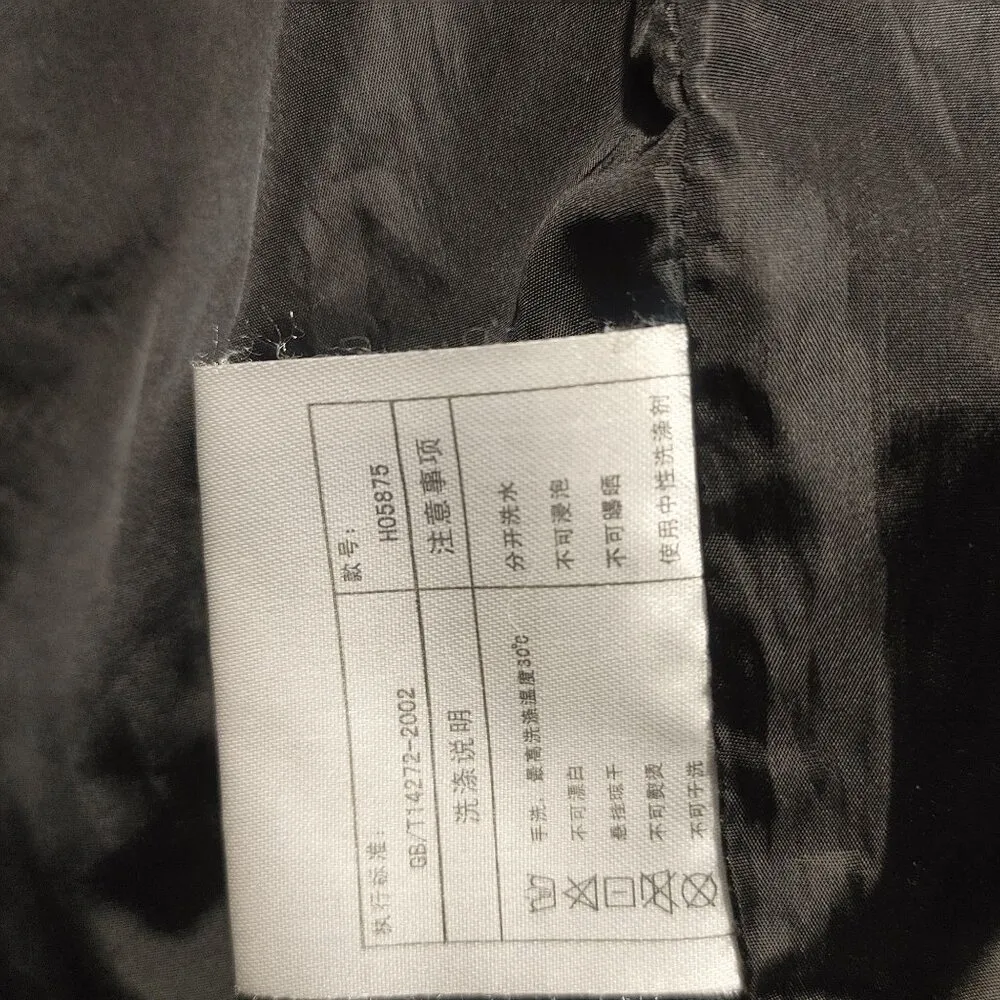 Cabbeen Urban Black Puffer Jacket Fur Trim Hood Size 52 - Image 4