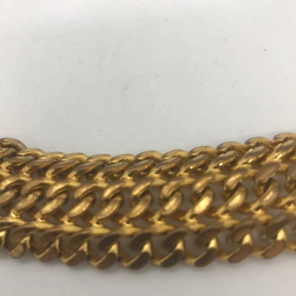 Chunky Gold Chain Statement Bracelet Vintage 1960s Jewelry - Image 11
