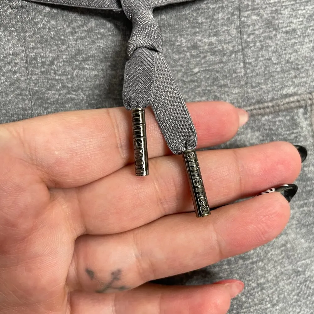 Women 6 Heather Gray Still Shorts 11" Inseam Pockets Drawstring Lounge - Image 5