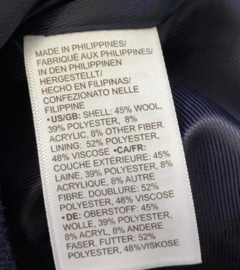 2586 Lark & Ro Double Breasted wool blend Coat - Image 2