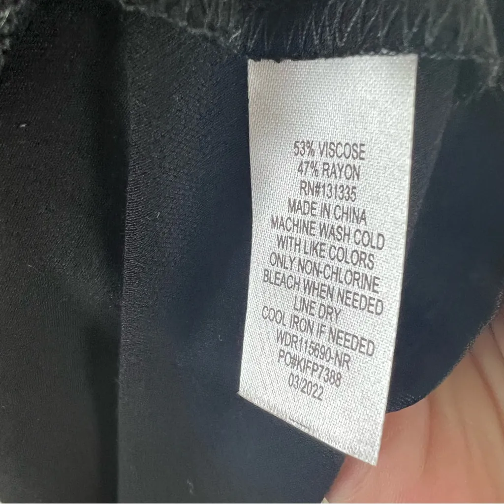 Socialite Satin Front Tie Black Midi Dress Size Small NWT - Image 6