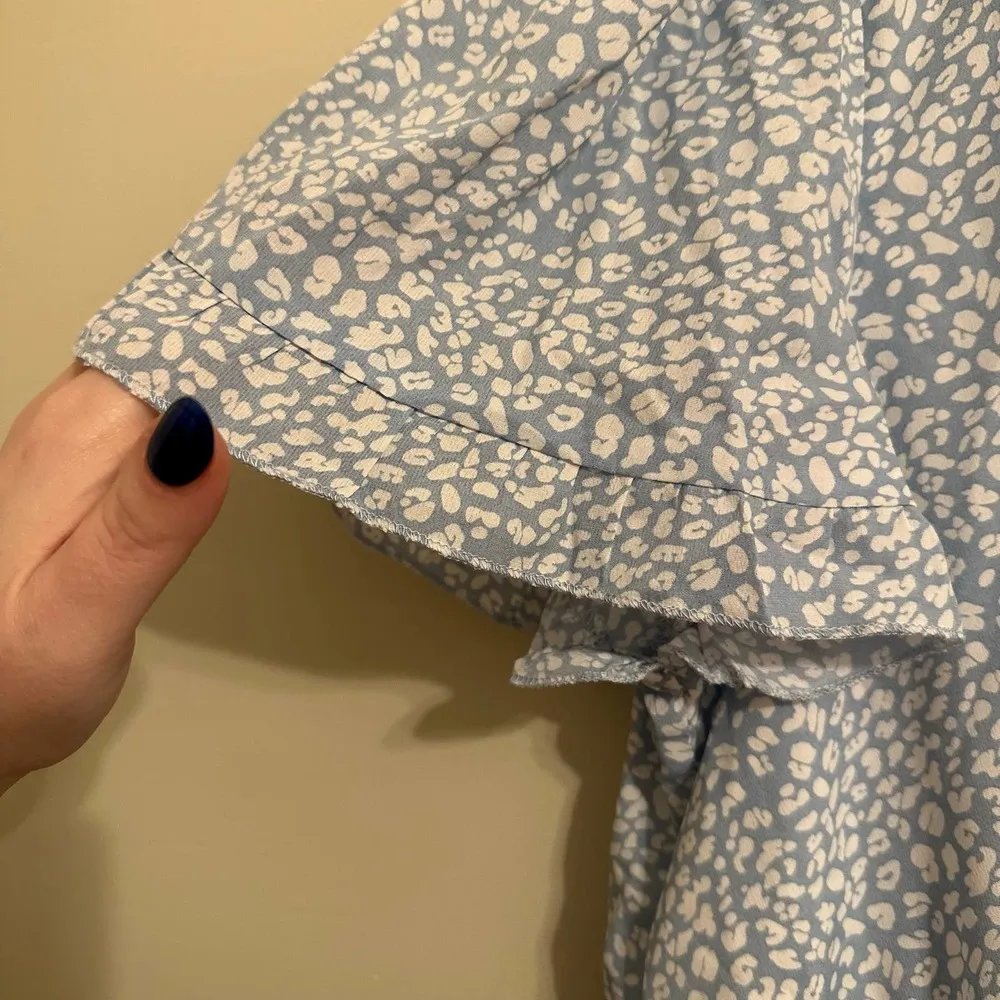 Simplee Plus Printed Knot Front Ruffle Hem Mini Dress Size 3XL NEW WITH TAGS - Image 3