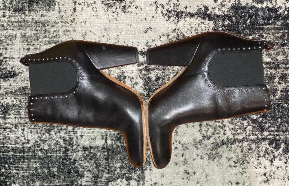 Women's Givenchy Black Leather Ankle Boots Size 38 - Image 8