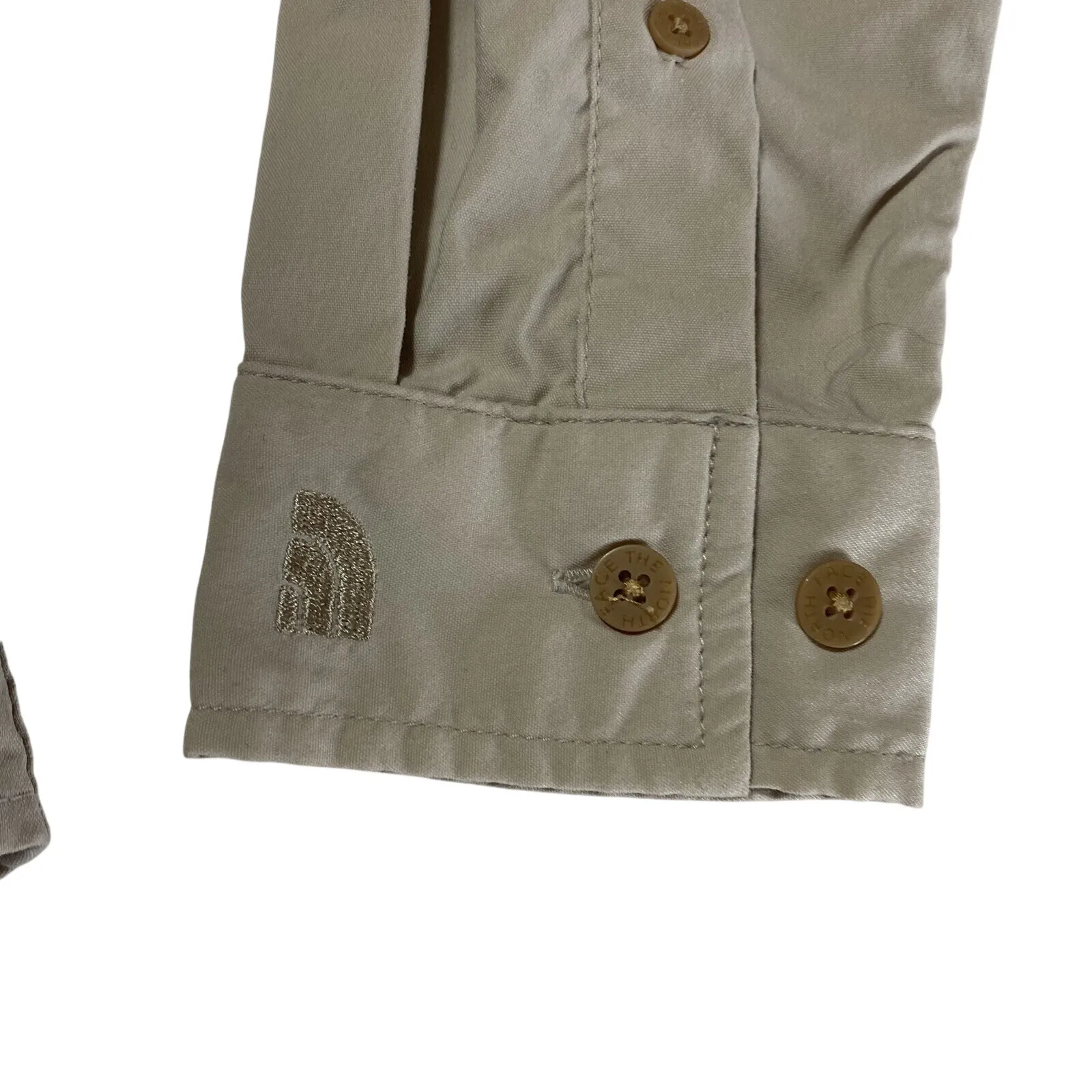 The North Face ‎ Womens Size Medium Gorpcore Utility Front Button Shirt Back Vented - Image 5