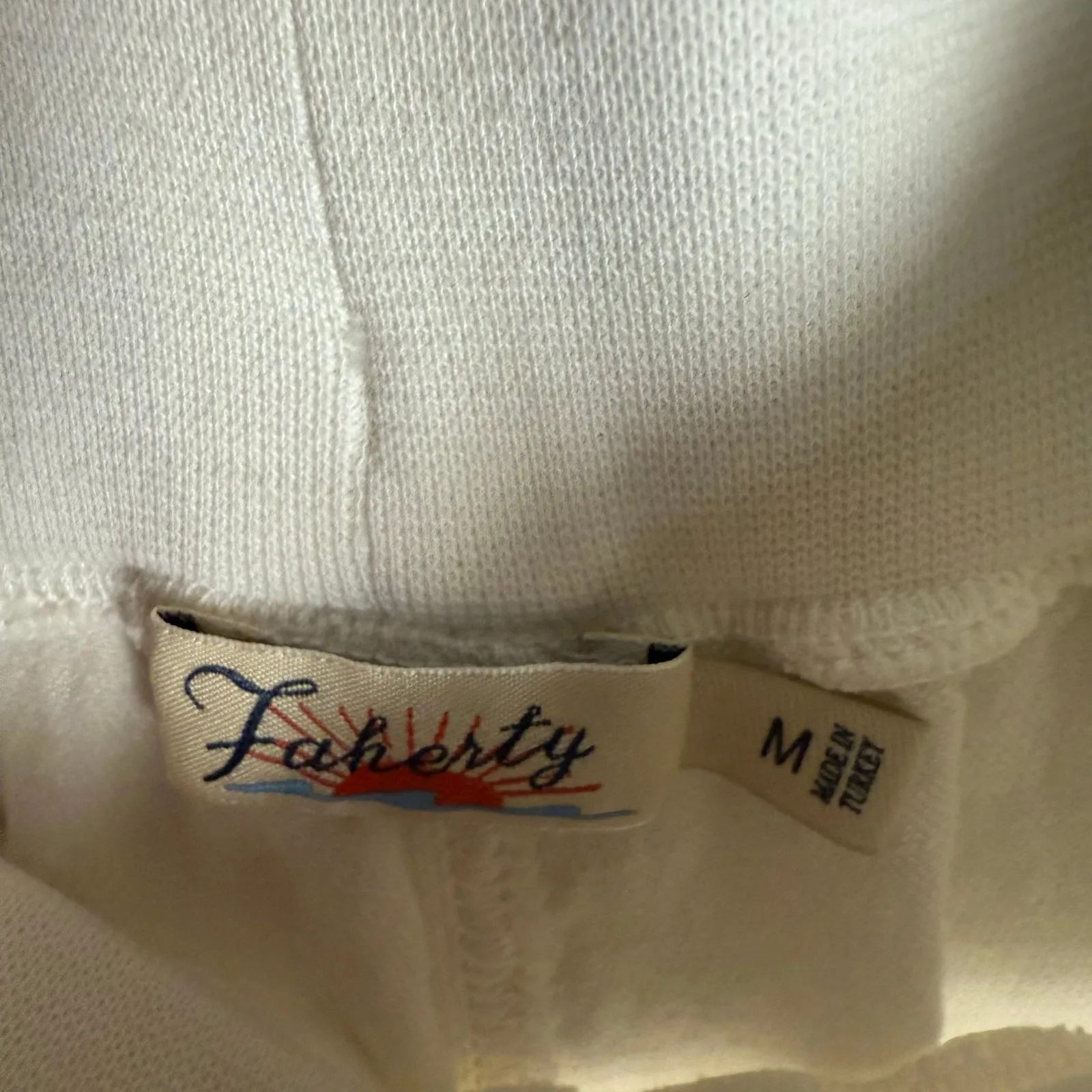 Faherty Arlie White Linen Blend Casual Lounge Pull-On Coastal Shorts Size Medium - Image 8