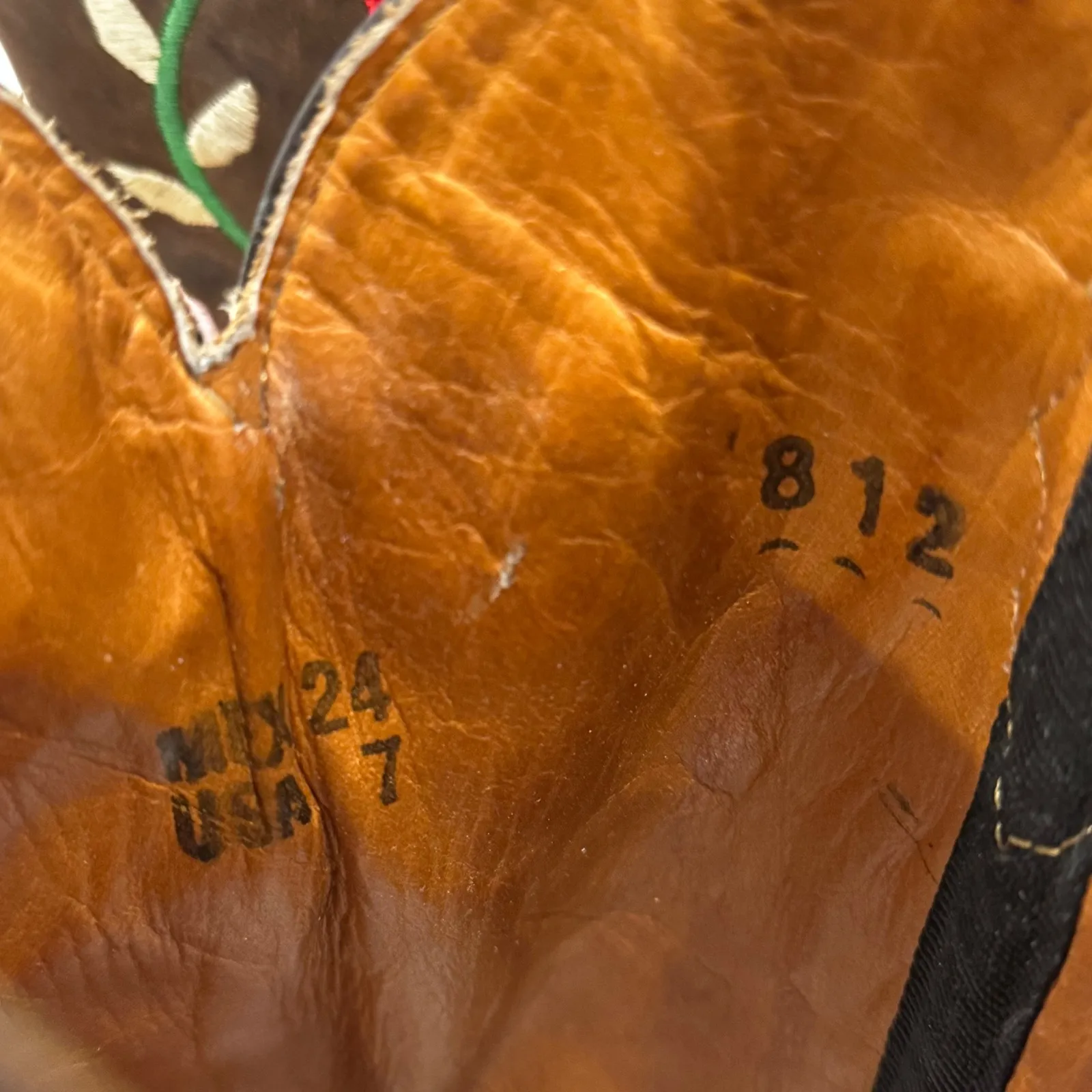 Valeria Boots Brown Square Toe Embroidered Rose Cowboy Western Boots Size 7 - Image 10