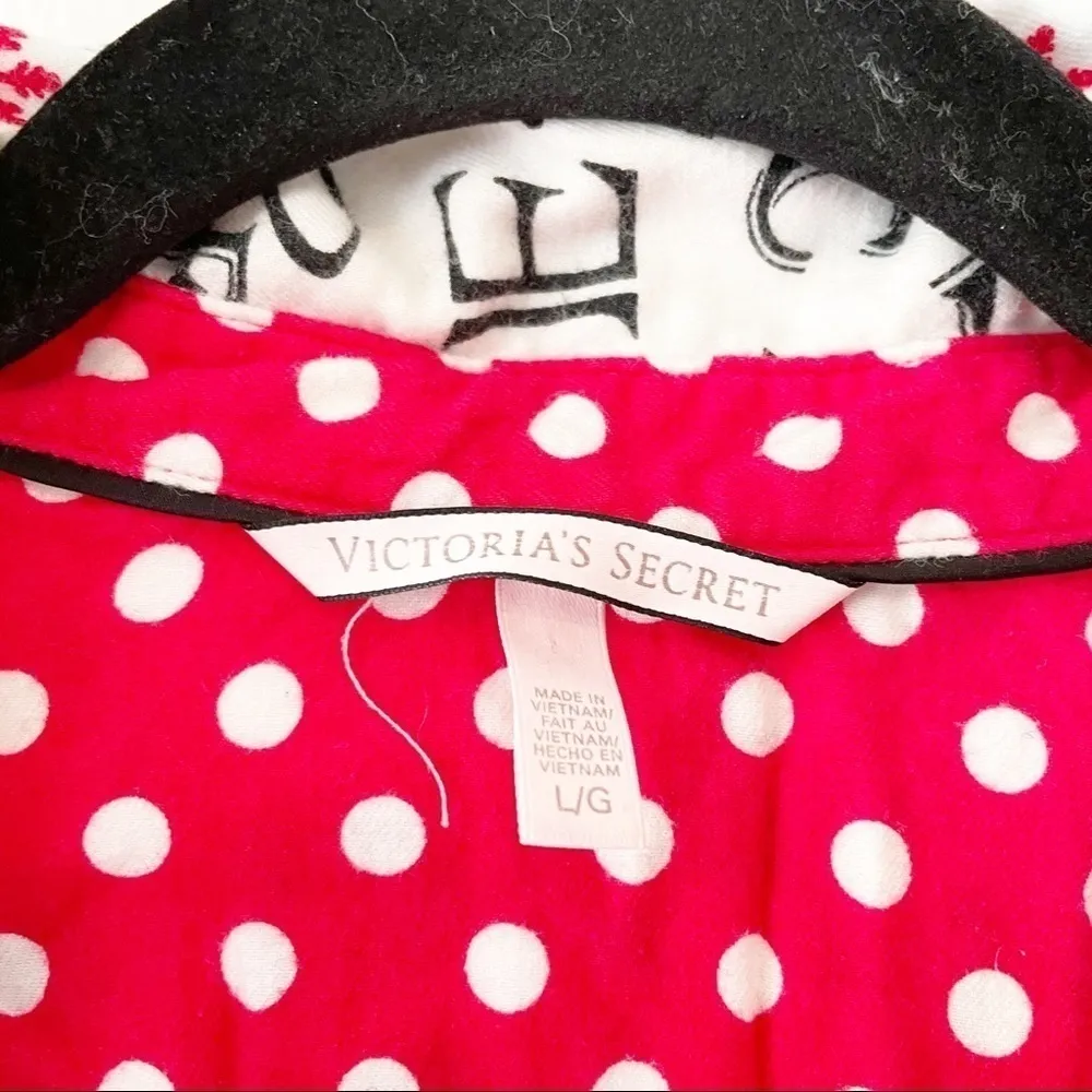 White, Black, and Red Snowflake Flannel Pajama Shirt - Image 2