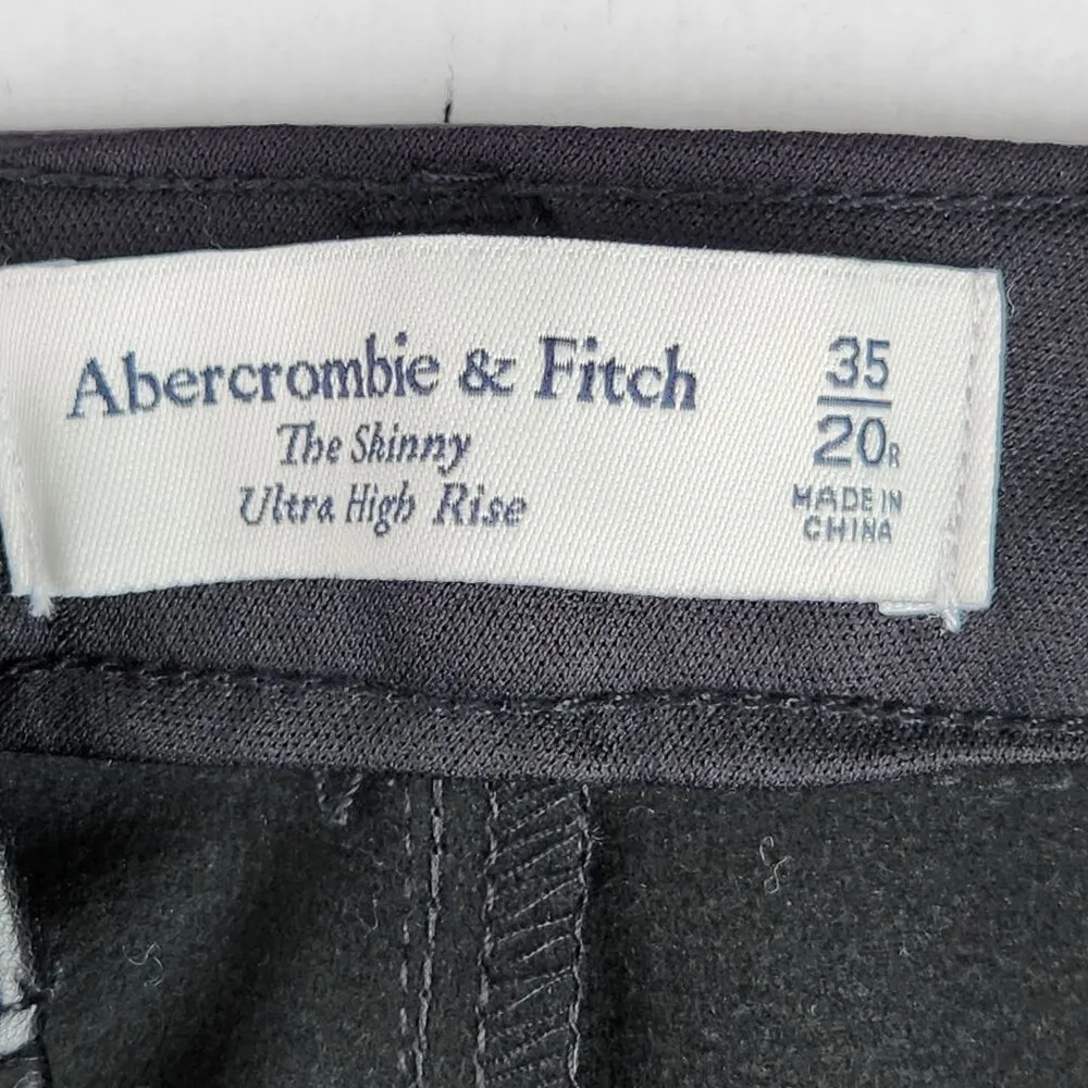 Abercrombie & Fitch Skinny Ultra High Rise Faux Leather Split Hem Pants 35 / 20 - Image 3