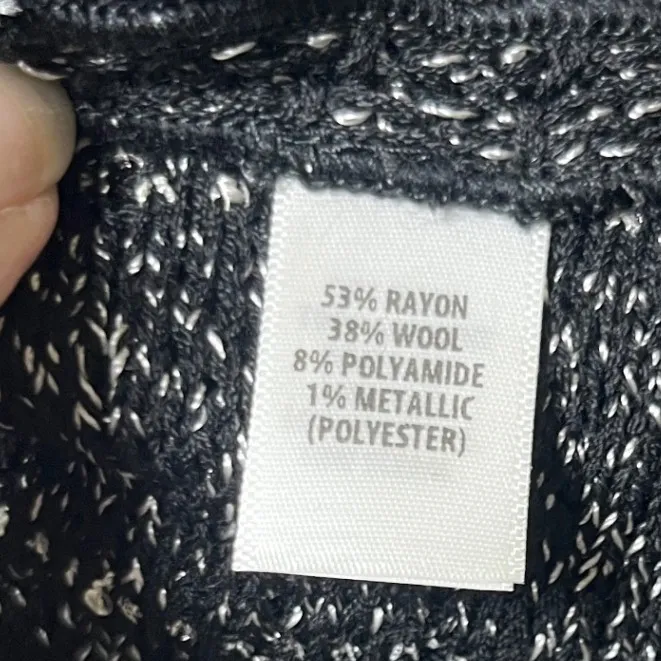 Quiet Luxury Black White Textured Knit Midi Dress St John Women 8 - Image 7