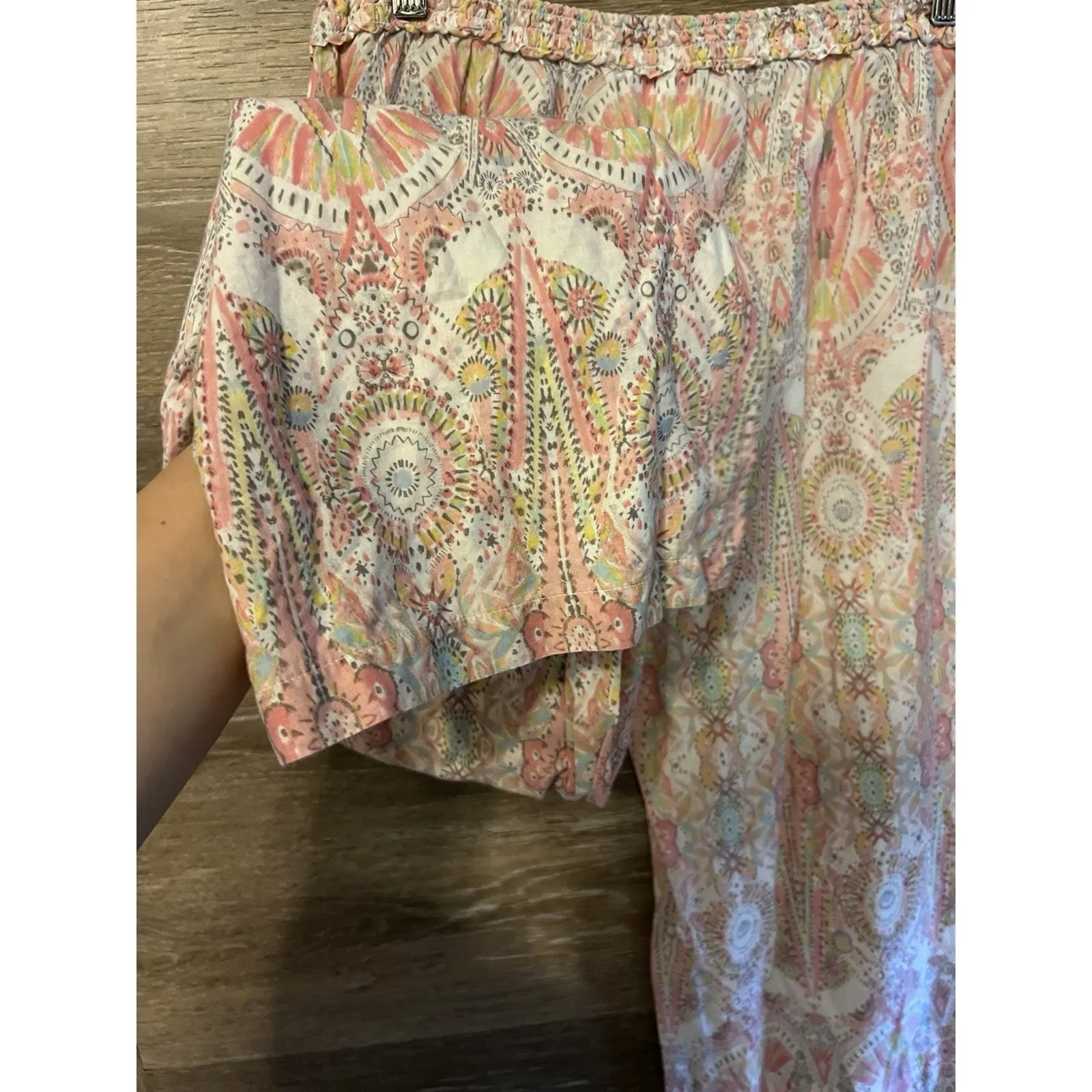 Silka Anthropologie Womens Pants SZ M Wide Leg Cotton Pajama Boho India Size M - Image 10
