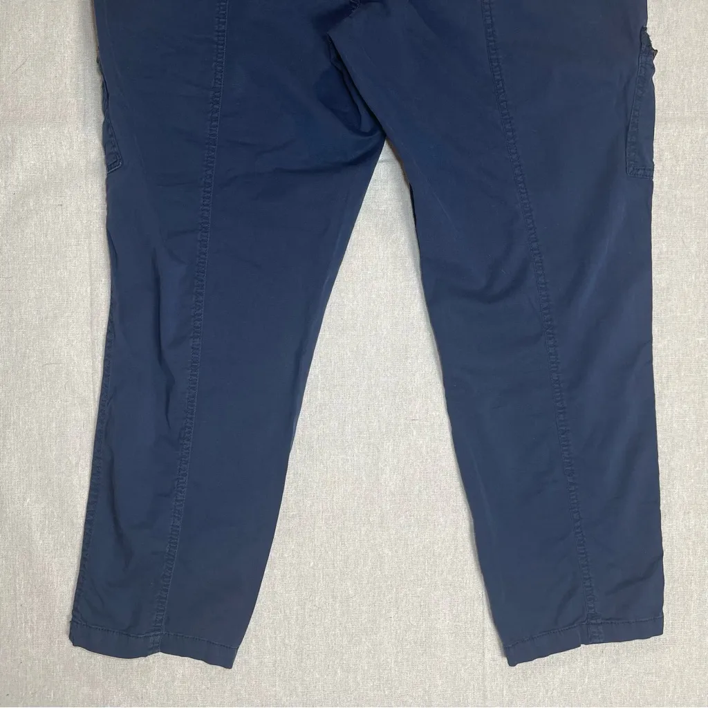 Sonoma | Navy Drawstring Cropped Cargo Pants | Size 14 - Image 5