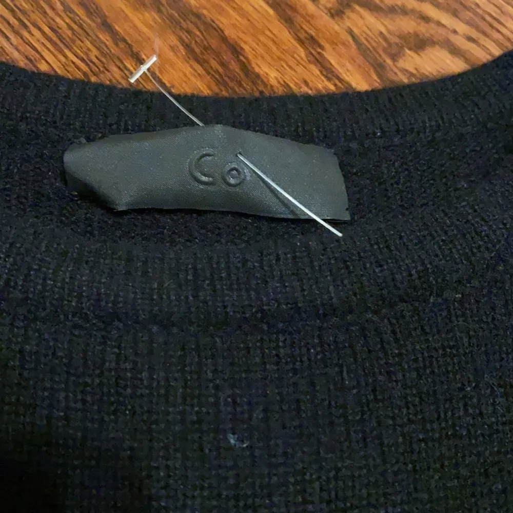 Co Black Cashmere & Wool Babydoll Sweater Blouse - Image 2