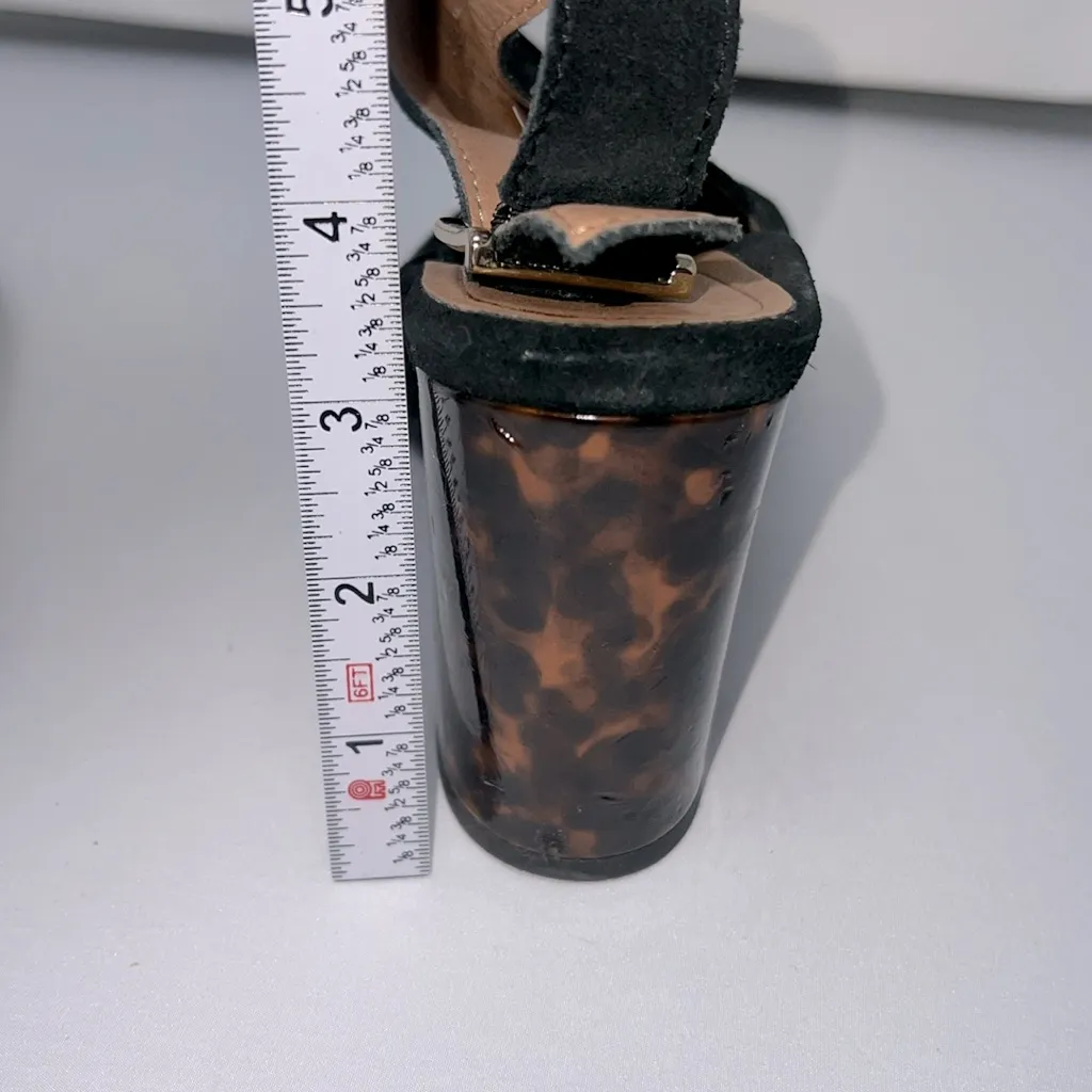 Vionic Perk Lacey Suede Slingback Heels 10 Black/Tortoise‎ - Image 9