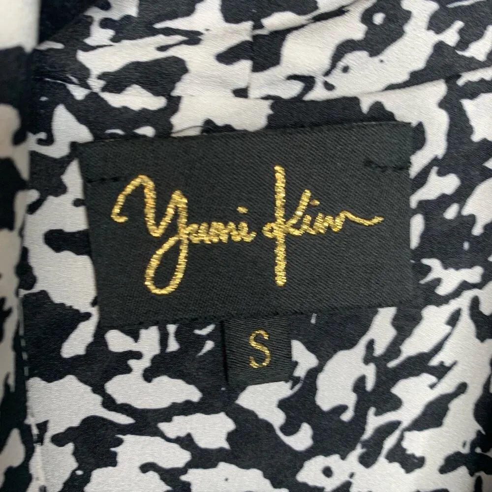 Yumi Kim Black White Jacket Draped Back Sz Small - Image 4