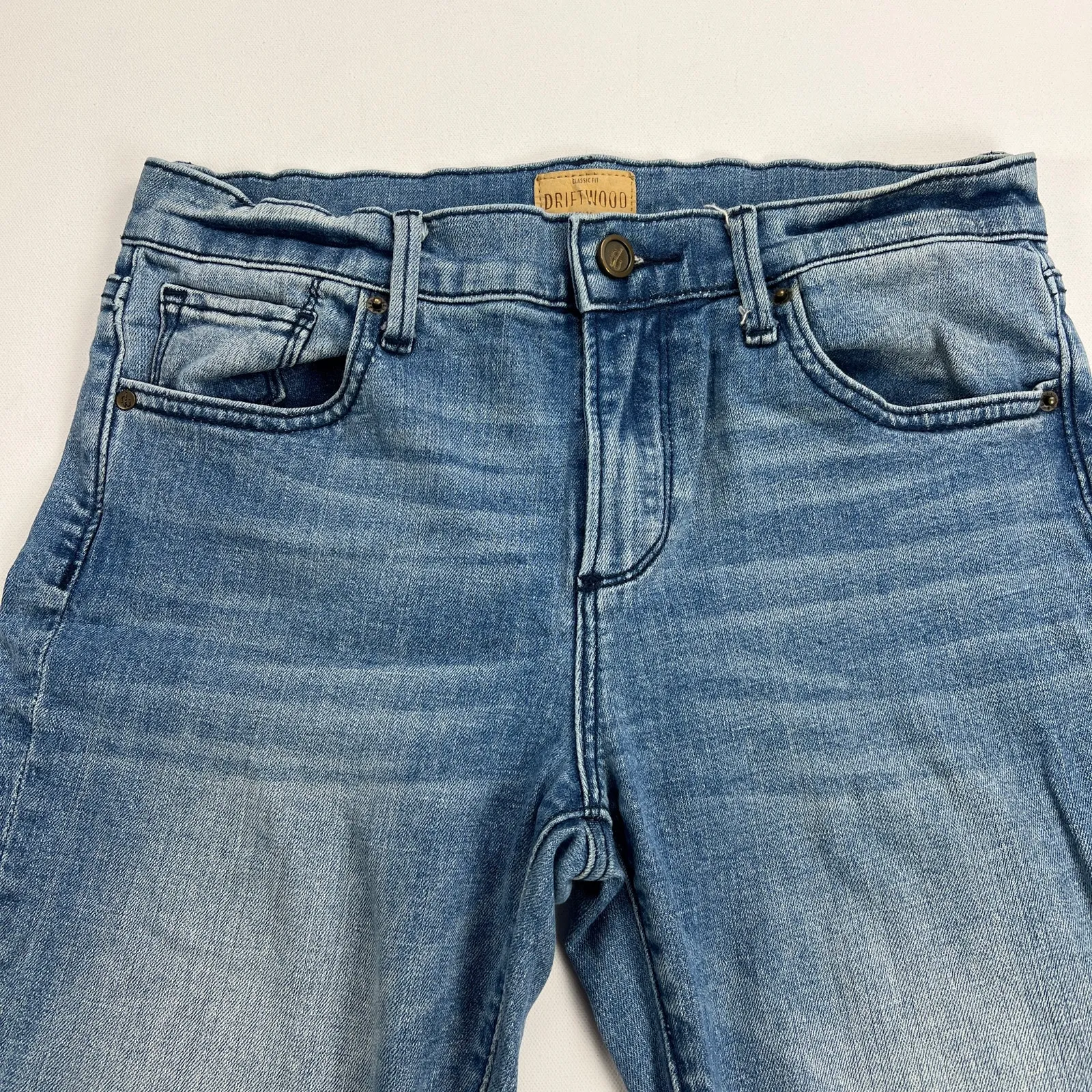 Driftwood Jackie Crop Embroidered Floral Cuffed Jeans Medium Wash Size 26 - Image 7