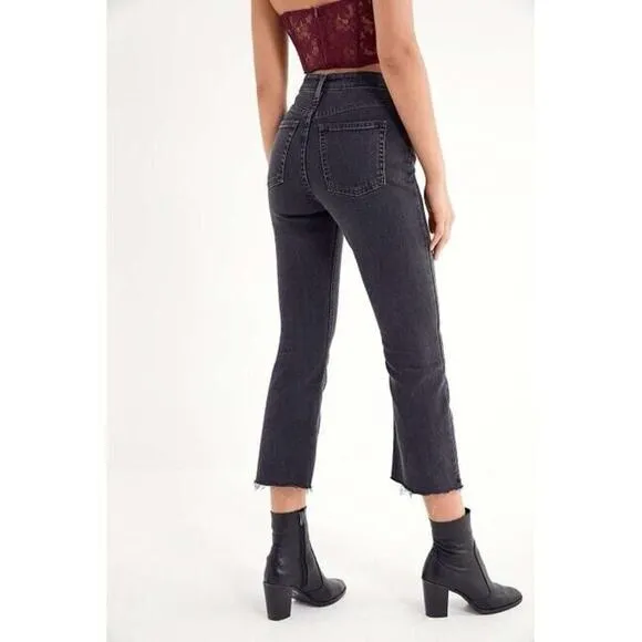 BDG Size 26 Jeans High Rise Kick Flare Crop Fray Gray Womens Urban Outfitters - Image 2