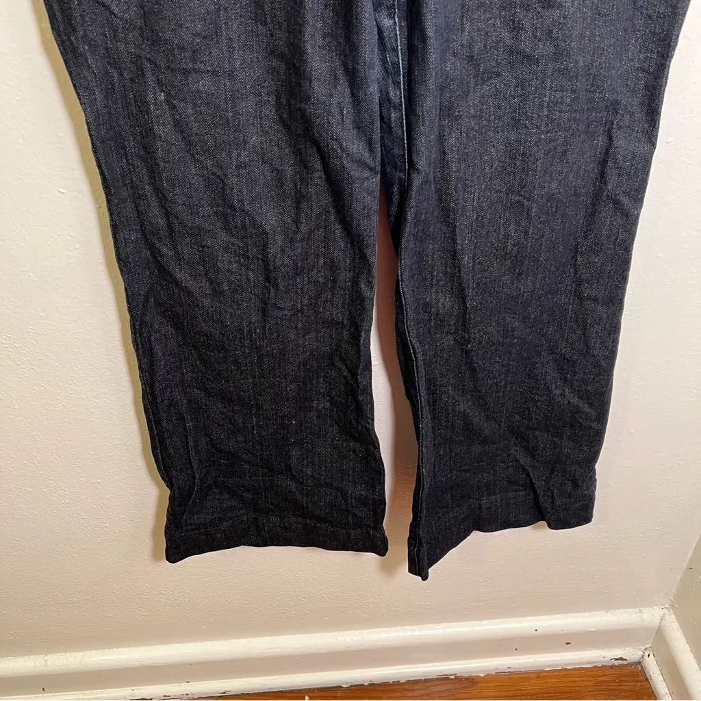 Vintage Talbots Trouser Jeans Dark Wash Wide Leg 12P - Image 3