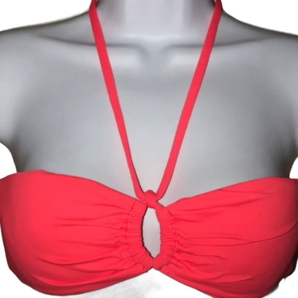 Bettinis Solids Bandeau Bikini Top Neon Flame nwt‎ - Image 8
