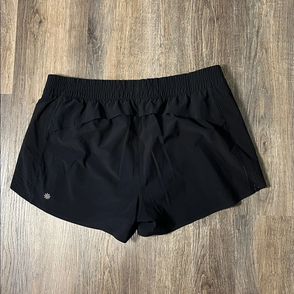 Athleta Hustle 3” Black Lined Athletic Shorts w/Side Zipper Pocket Size Large - Image 4