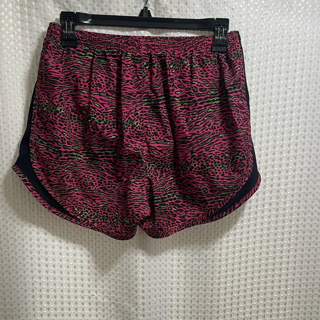 Nike Dri-Fit Tempo Running Shorts Women’s Small Pink Animal Print Black Trim - Image 3