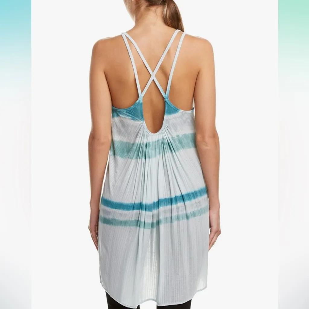 EUC Free People We The Free Light Blue Tie Dye Aquamarine Fly Away Tunic Tank - Image 5